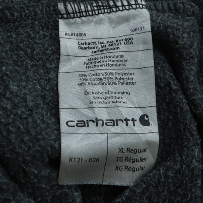 Carhartt Men’s Grey Pullover Hoodie XL Regular Heavyweight Cotton Blend