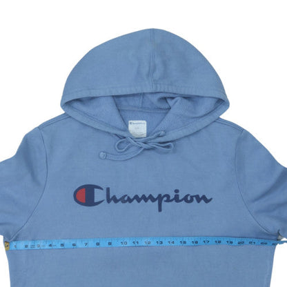 Champion Mens Blue Pullover Hoodie M Fleece Sportswear