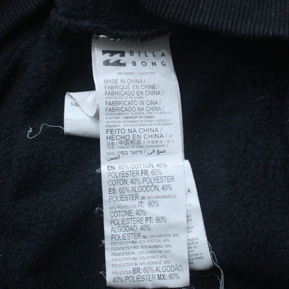 Billabong Men’s Black Pullover Hoodie S Fleece Surf Logo