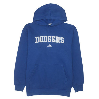 Adidas Men's Blue Pullover Hoodie M Dodgers Fleece Sweatshirt