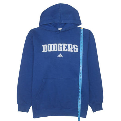 Adidas Men's Blue Pullover Hoodie M Dodgers Fleece Sweatshirt