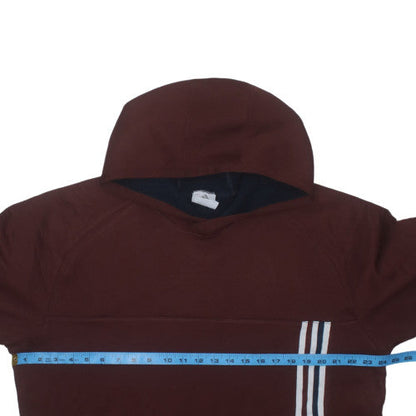 Adidas Men’s Brown Pullover Hoodie L Logo Fleece Sportswear