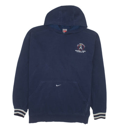 Nike Team Men's Blue Pullover Hoodie L Embroidered Sports Fleece