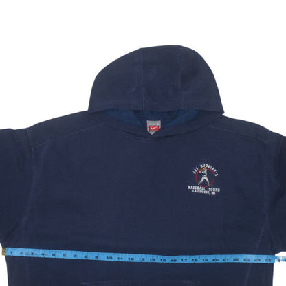 Nike Team Men's Blue Pullover Hoodie L Embroidered Sports Fleece