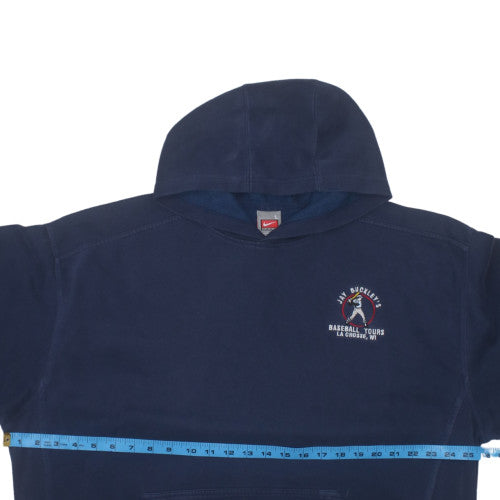 Nike Team Men's Blue Pullover Hoodie L Embroidered Sports Fleece