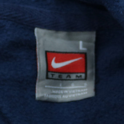 Nike Team Men's Blue Pullover Hoodie L Embroidered Sports Fleece