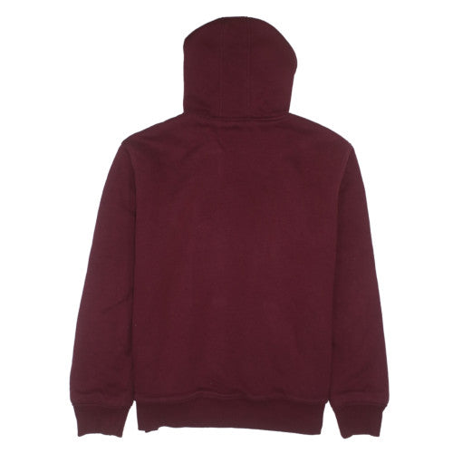 GAP Men's Burgundy Full Zip Hoodie XL Fleece Lined Cotton Blend