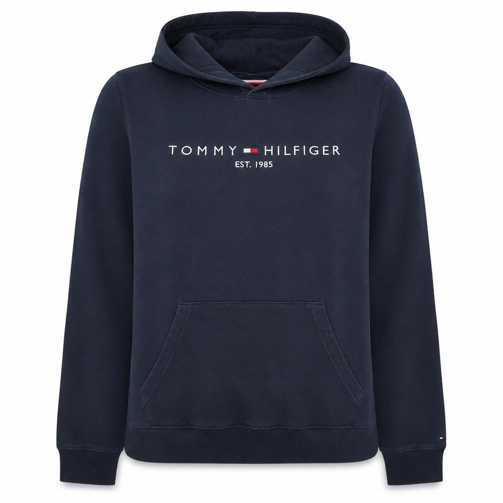 Tommy Hilfiger Womens Navy Blue Pullover Hoodie Size 14 Cotton Blend