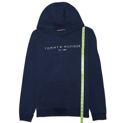 Tommy Hilfiger Womens Navy Blue Pullover Hoodie Size 14 Cotton Blend