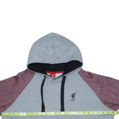 LFC Men's Grey & Burgundy Pullover Hoodie Size L Regular Fit