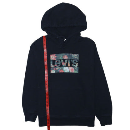 Levi's Men's Black Floral Logo Pullover Hoodie Size L