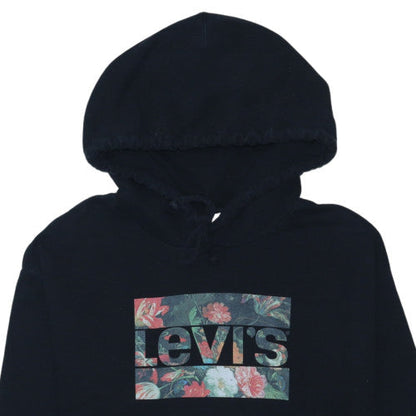 Levi's Men's Black Floral Logo Pullover Hoodie Size L