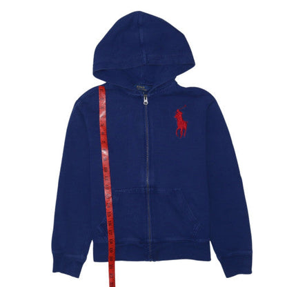 Ralph Lauren Teens Blue Full Zip Hoodie Medium 10-12 Cotton
