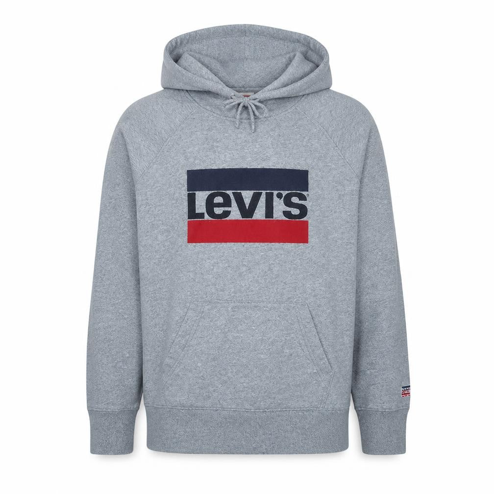 Levi's Men's Grey Pullover Logo Hoodie Size S Regular Fit