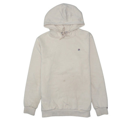 Fila Men's Beige Pullover Hoodie Size S Cotton Blend Regular Fit