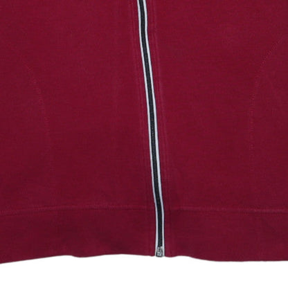 Nike Men's Red Full Zip Hoodie M Sports Fleece Sweatshirt