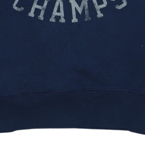 Tommy Hilfiger Teens Blue Pullover Hoodie 164 Logo Graphic Sweatshirt