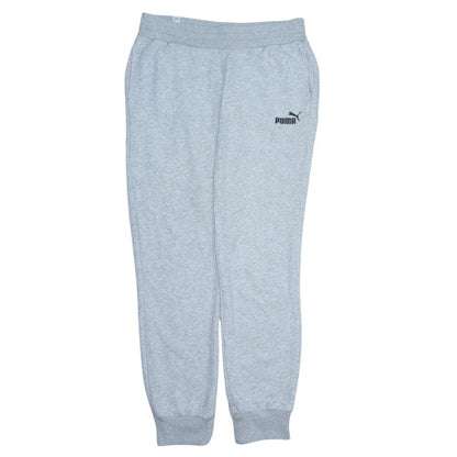 Puma Men's Grey Jogger Sweatpants S Regular Fit Elastic Waist