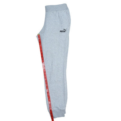 Puma Men's Grey Jogger Sweatpants S Regular Fit Elastic Waist
