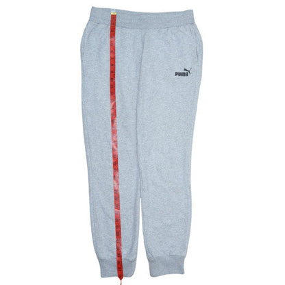 Puma Men's Grey Jogger Sweatpants S Regular Fit Elastic Waist