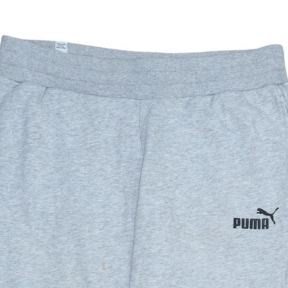 Puma Men's Grey Jogger Sweatpants S Regular Fit Elastic Waist
