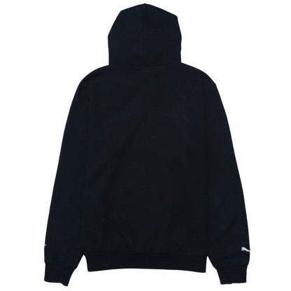 Puma Mens Black Pullover Hoodie M Sport Logo Fleece Sweatshirt