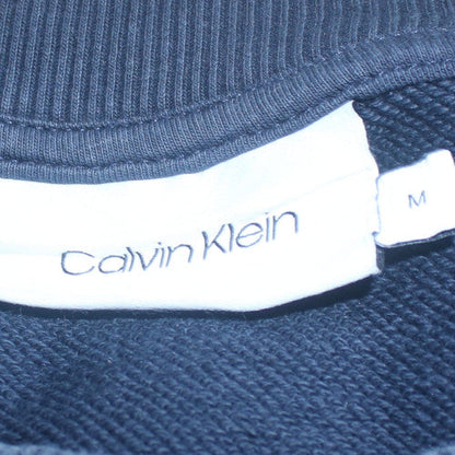 Calvin Klein Men's Blue Cotton Crew Neck Logo Sweatshirt Size M