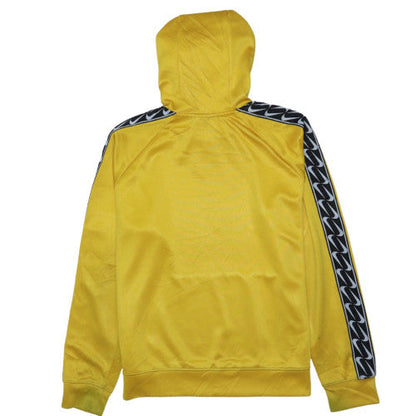 Nike Men's Yellow Small Pullover Hoodie with Logo Tape Sleeves