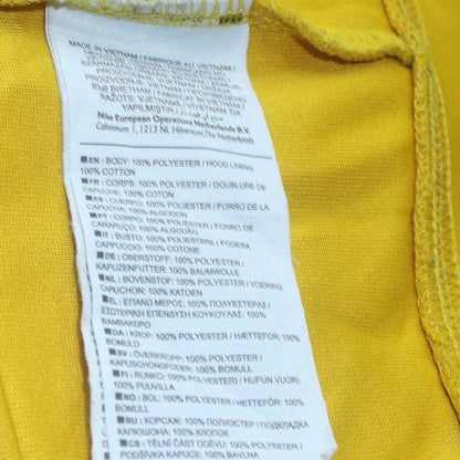 Nike Men's Yellow Small Pullover Hoodie with Logo Tape Sleeves