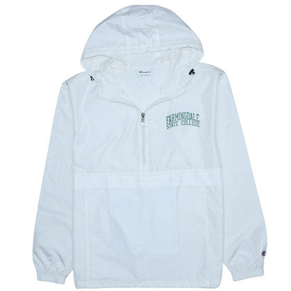 Champion Men's White Windbreaker S Farmington State College Jacket