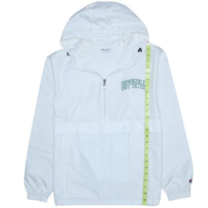 Champion Men's White Windbreaker S Farmington State College Jacket