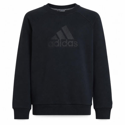 Adidas Boys Black Cotton Crew Neck Sweatshirt 13-14 Years Essentials