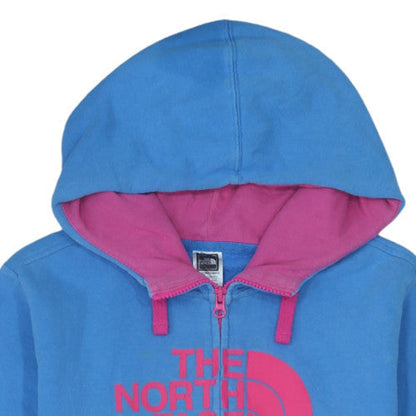 The North Face Blue Full Zip Hoodie Unisex Adults L Regular Fit