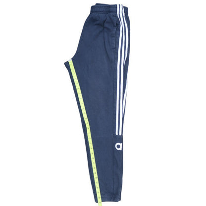 adidas Men's Blue Regular Fit Track Pants M with Side Stripes