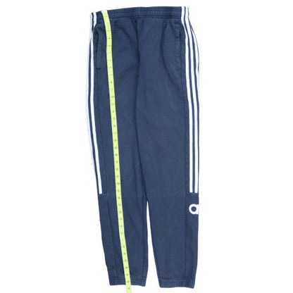 adidas Men's Blue Regular Fit Track Pants M with Side Stripes