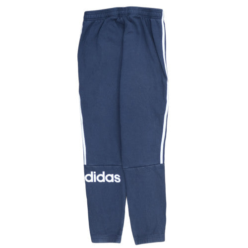 adidas Men's Blue Regular Fit Track Pants M with Side Stripes