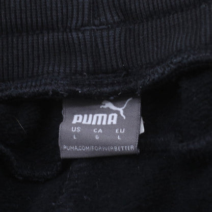 Puma Men's Black Jogger Sweatpants L Regular Fit Fleece Activewear Trousers