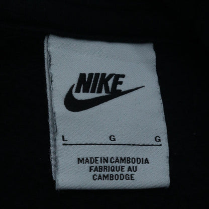 Nike Men's Black Pullover Hoodie L Logo Sports Fleece Sweatshirt