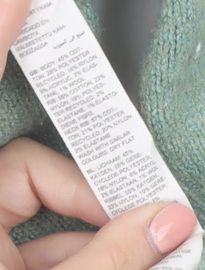 FatFace Women’s Green Fair Isle Crew Neck Jumper UK 12