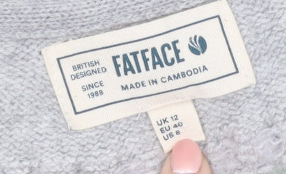 FatFace Women’s Green Fair Isle Crew Neck Jumper UK 12