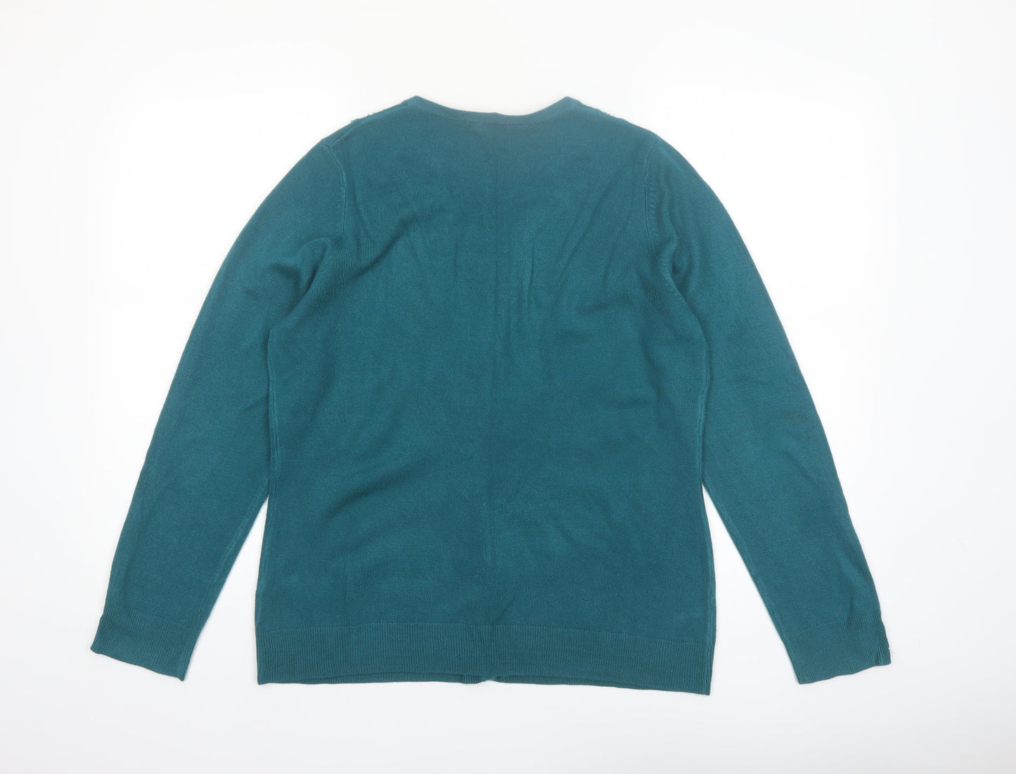 BHS Women’s Green Beaded Knit Cardigan Size 16