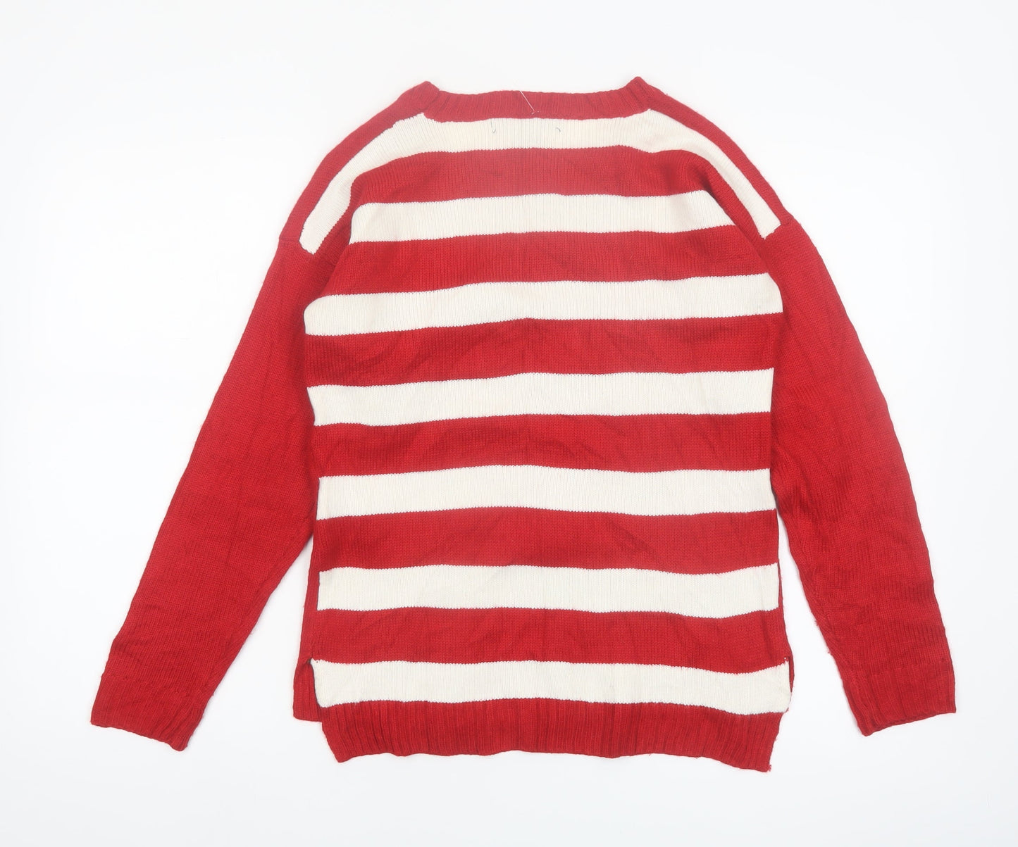 United States Sweaters Womens Red Christmas Reindeer Jumper Size S