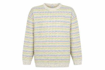 Tangiers Men's Multicoloured Waffle Knit Wool Blend Pullover Jumper L