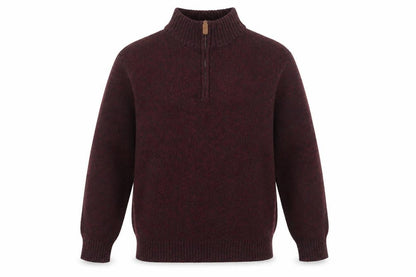 St. John’s Bay Men Brown Cotton Half Zip Jumper Size M