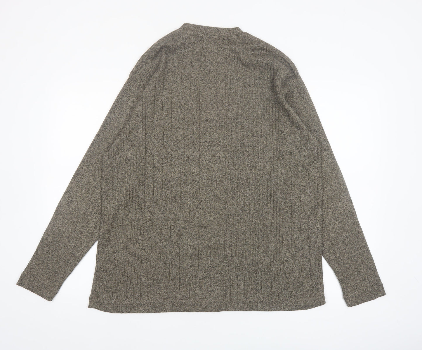 Pierre Cardin Men's Grey Cotton Blend Crew Neck Jumper Size M