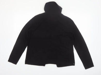 Norton McNaughton Womens Black Sequin Roll Neck Cardigan M