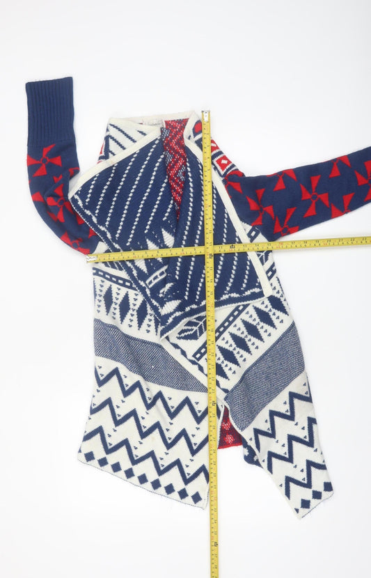 Knithouse Women’s Multicoloured Aztec Knit Open Cardigan One Size