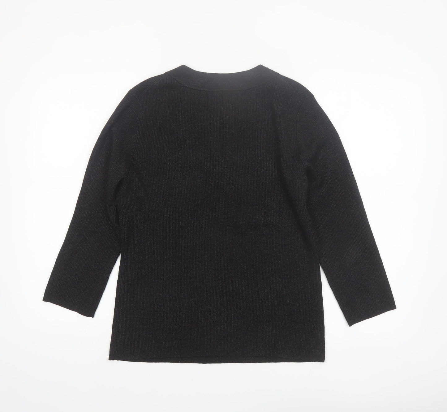 Cable & Gauge Women's Black Silk Blend Scoop Neck Jumper L