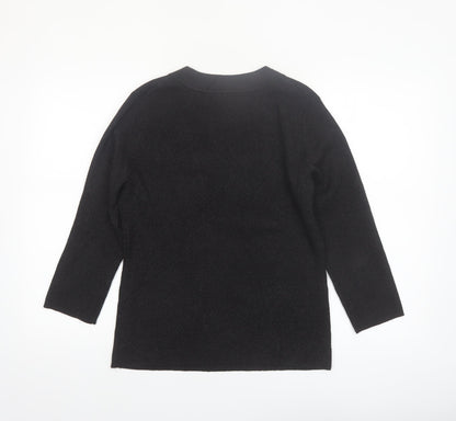 Cable & Gauge Women's Black Silk Blend Scoop Neck Jumper L