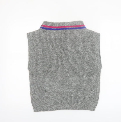 Santa Cruz Womens Grey Sleeveless Mock Neck Knit Vest S